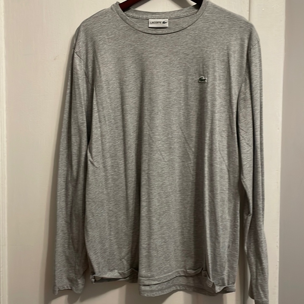 Lacoste mens crew neck long sleeve tshirt size 7-2xl